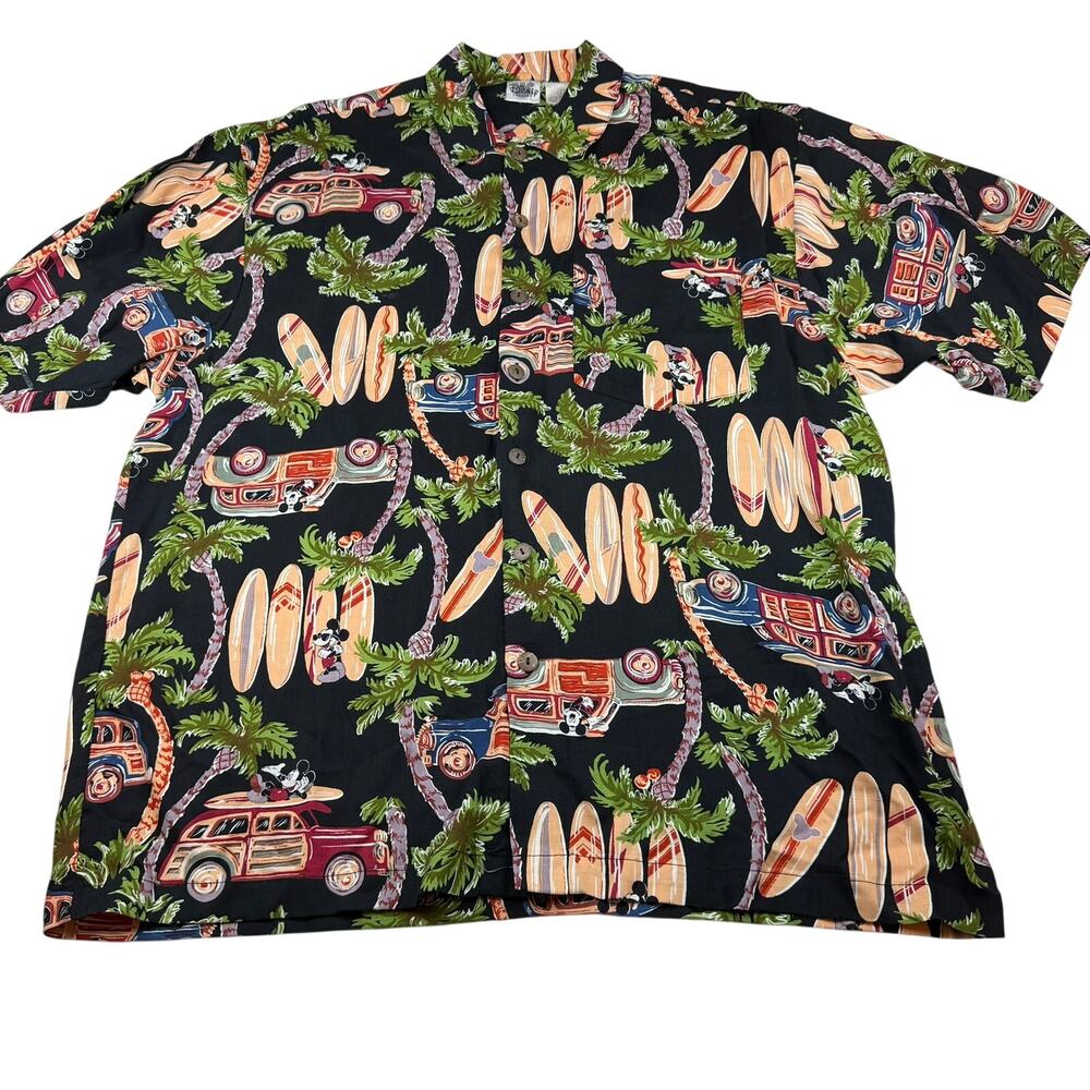 Disney Catalog Mickey Mouse Hawaiian Shirt Size L